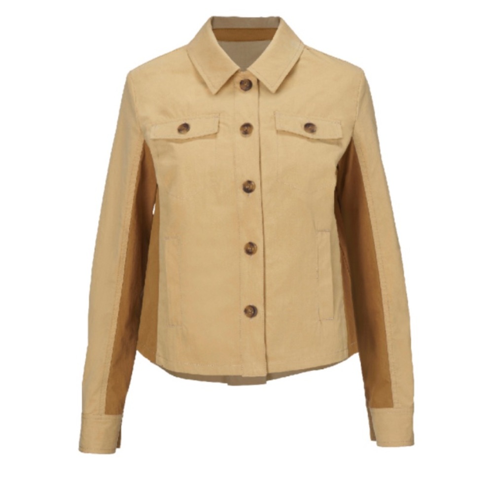 cabi Mason Jacket Size Medium NWOT Tan/Brown Perfect Fall Topper!